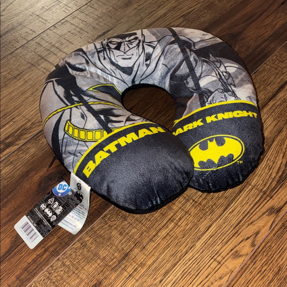 DC Comics Batman Dark Knight Kids Travel Neck Pillow Black, Gray, Yellow - Picture 3 of 9